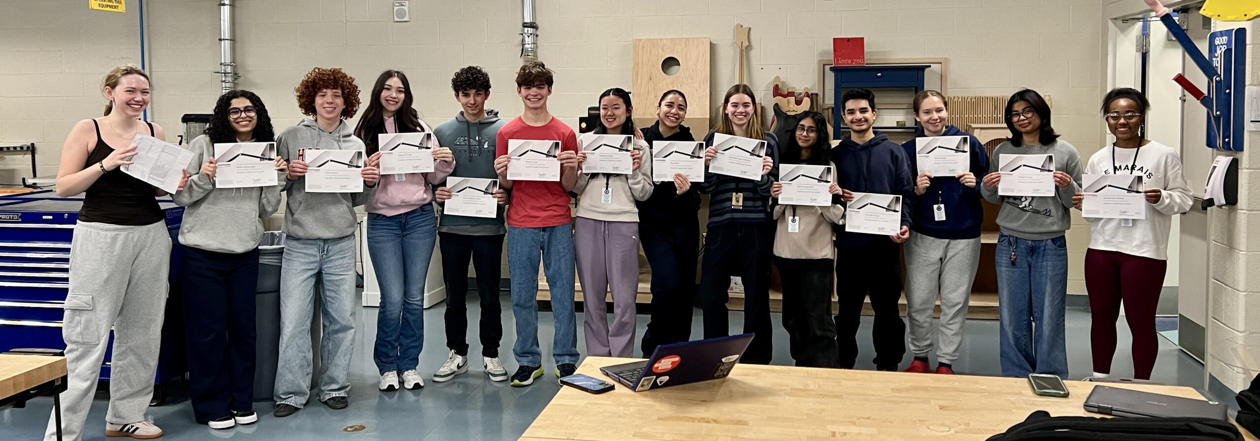 Senior Wood Technology Students Earn Industry Valued Credential