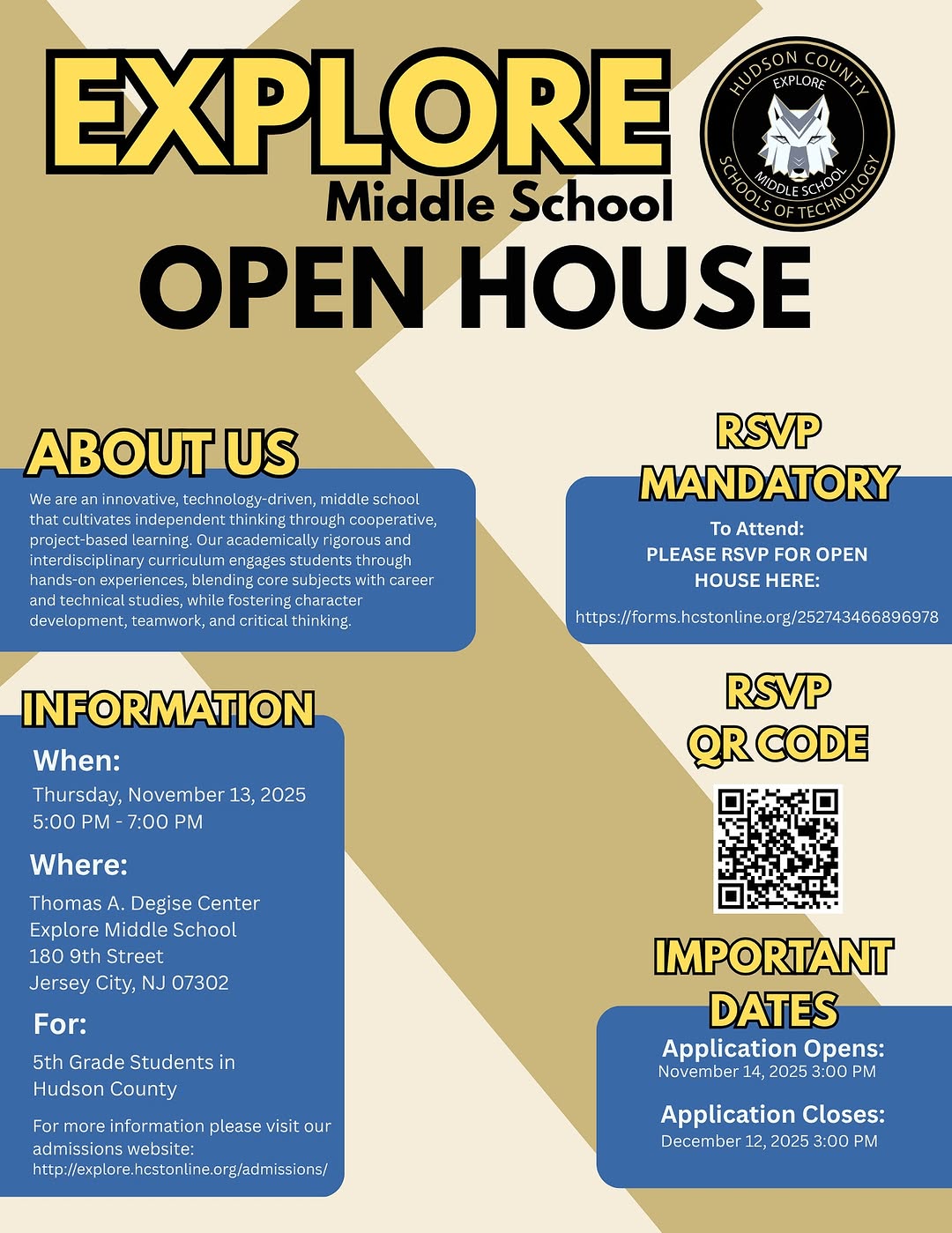 Explore Middle School Open House!