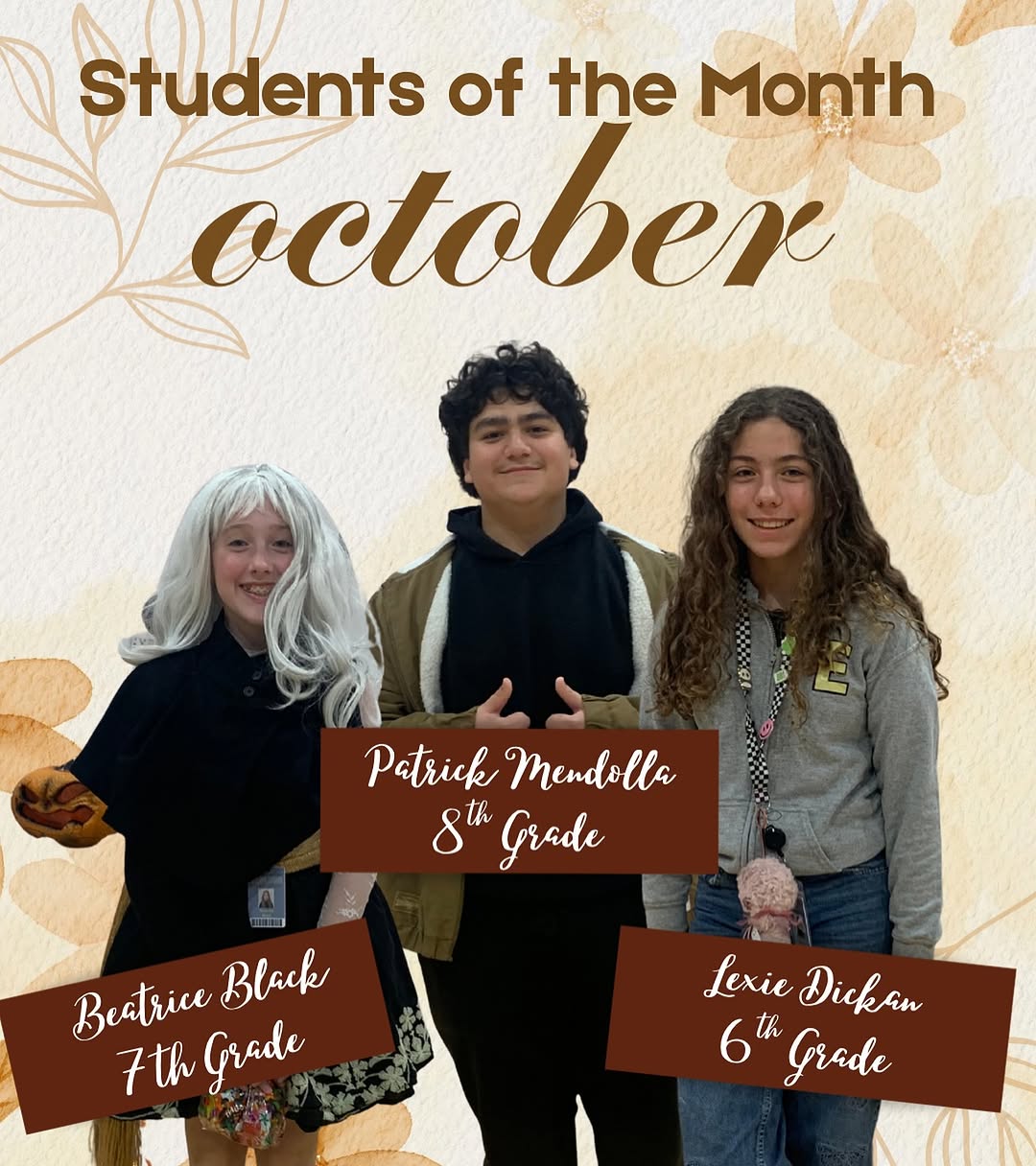 October Students of the Month!