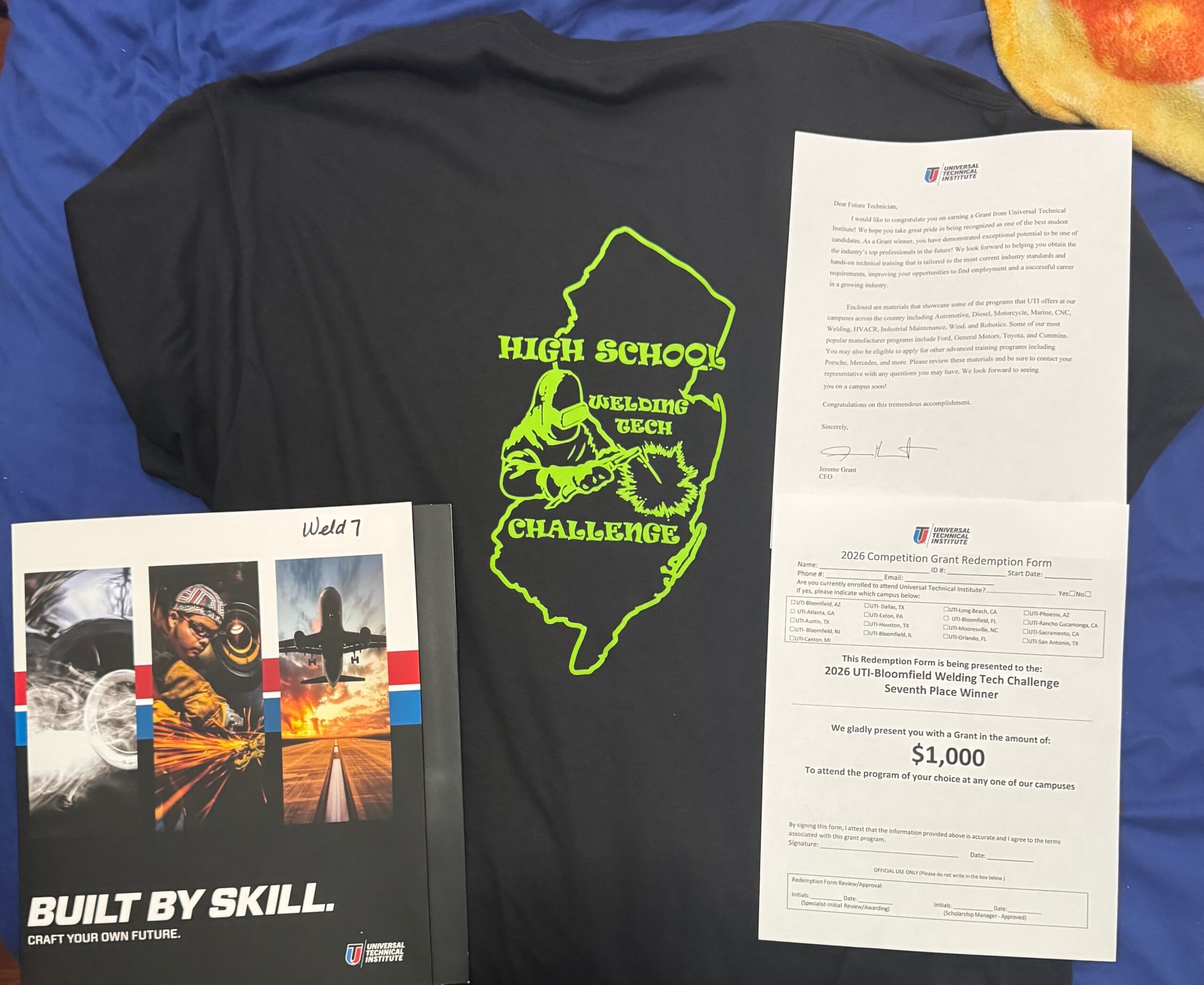 High Tech High School Welding Student Earns Recognition at UTI Welding Challenge
